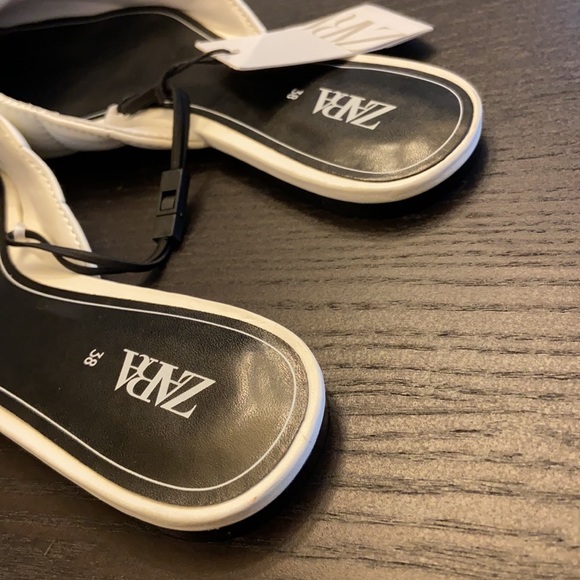 Zara square toed quilted flat mules bloggers fave - Picture 6 of 6